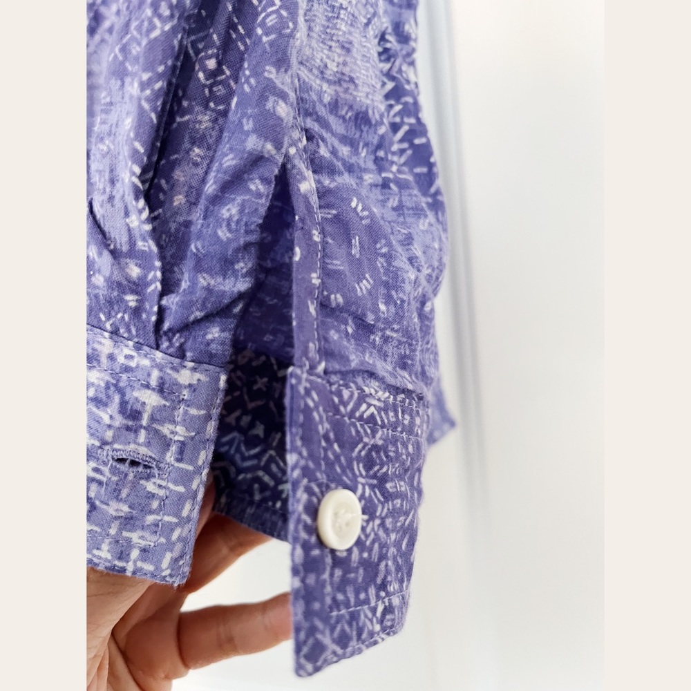 J. Mclaughlin Purple Patchwork Crinkle Long Sleev… - image 3